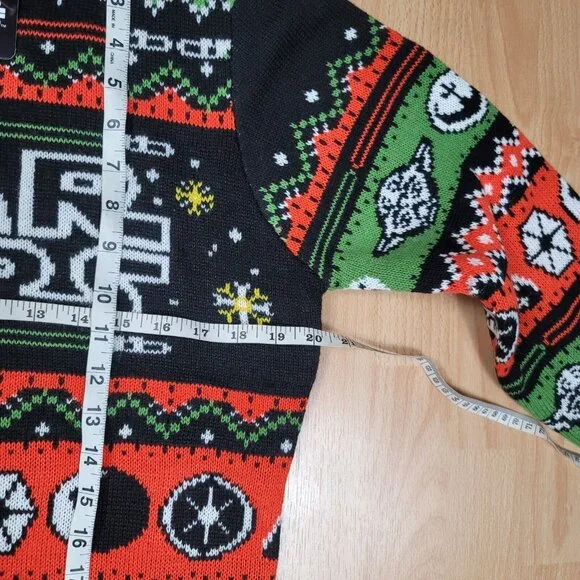 NEW Star Wars Yoda Ugly Christmas Sweater Men's Size Medium Holiday Knit‎ Gamers